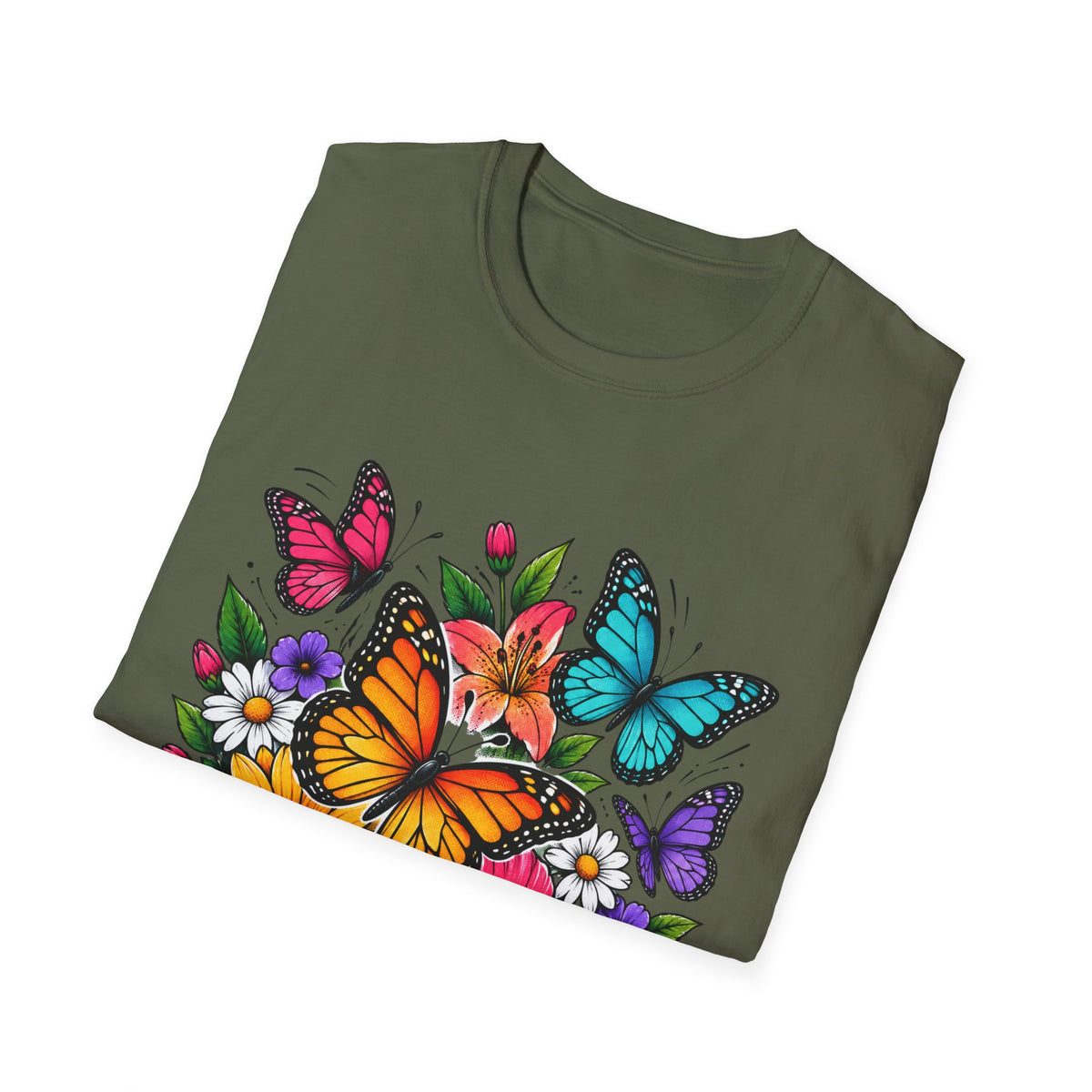 Butterfly and flowers