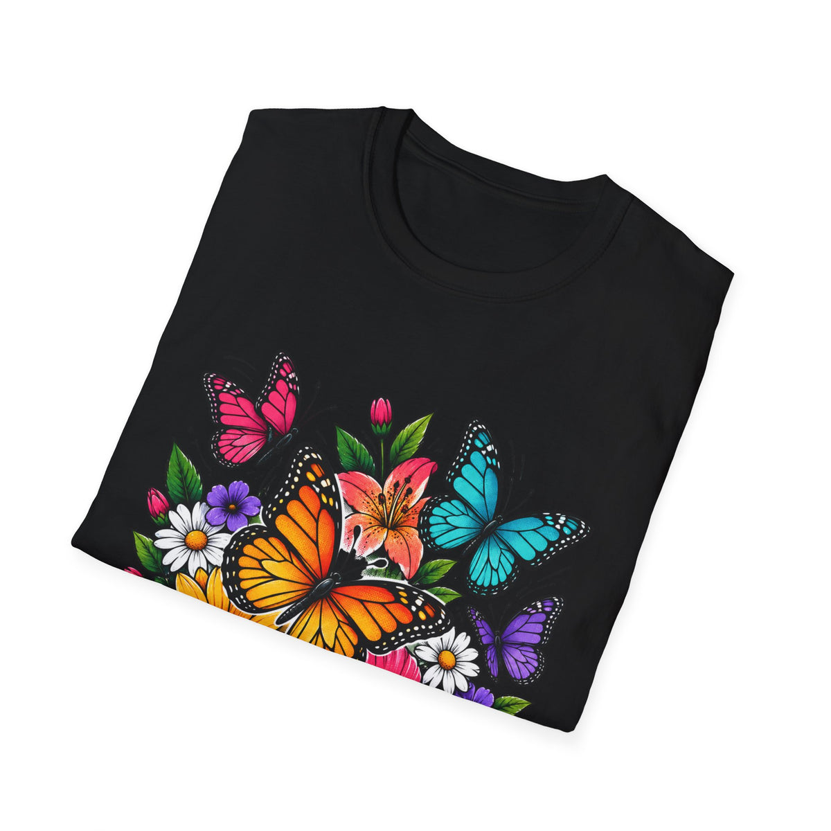Butterfly and flowers