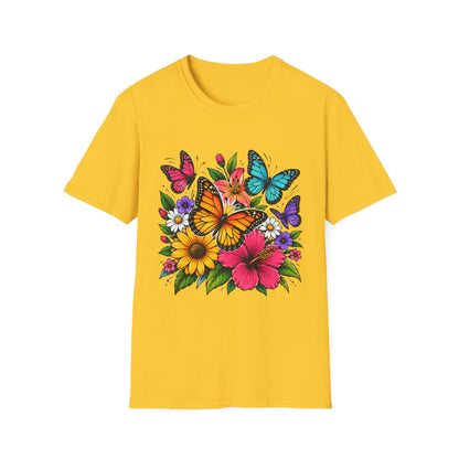 Butterfly and flowers