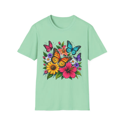 Butterfly and flowers