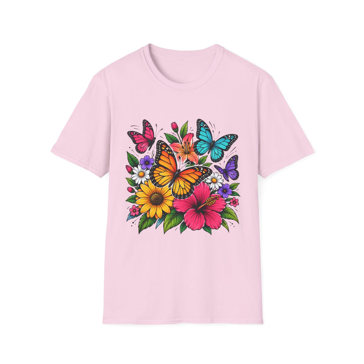 Butterfly and flowers
