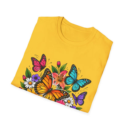 Butterfly and flowers