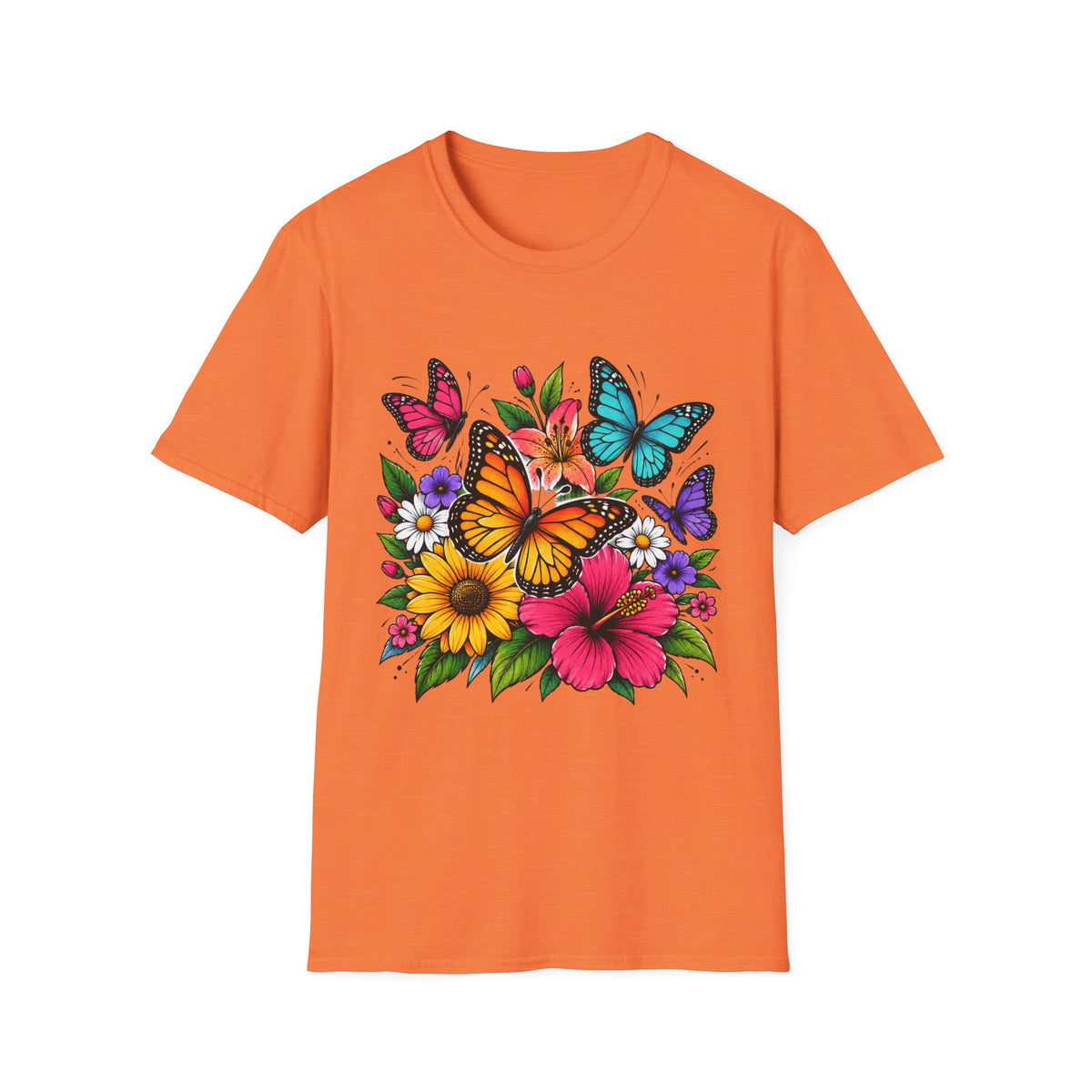Butterfly and flowers