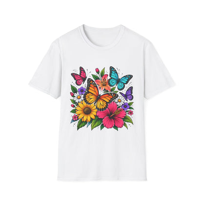 Butterfly and flowers
