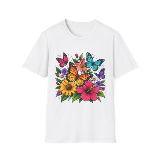 Butterfly and flowers
