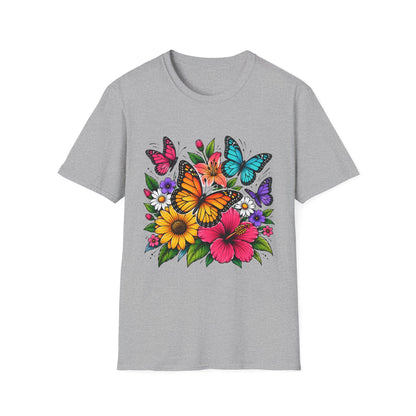 Butterfly and flowers