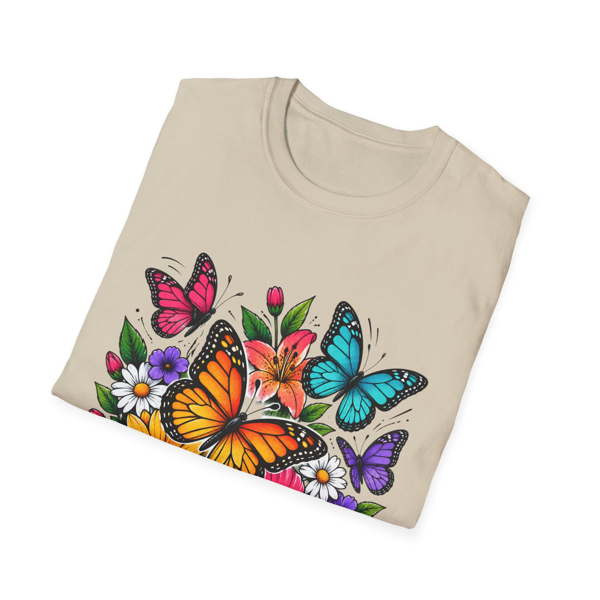 Butterfly and flowers