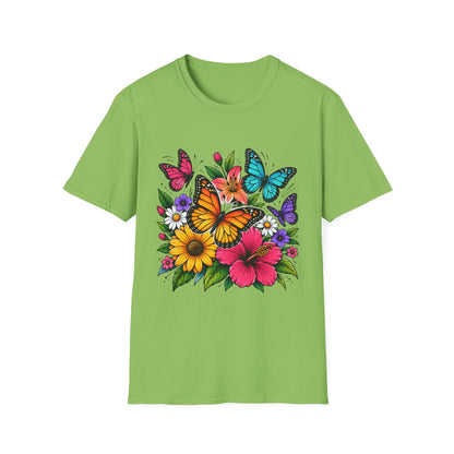 Butterfly and flowers