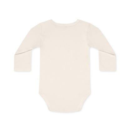 Eliana's First Christmas" Holiday Long-Sleeve Organic Infant Onesie