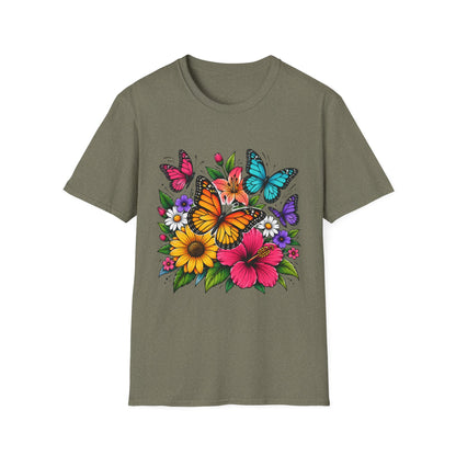 Butterfly and flowers