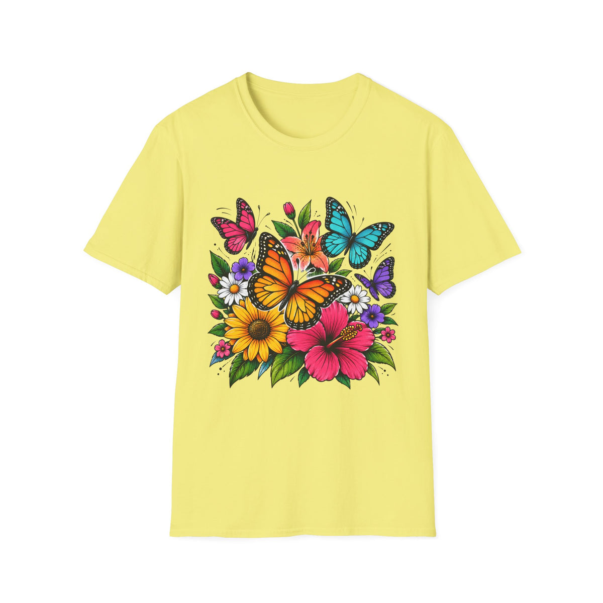 Butterfly and flowers