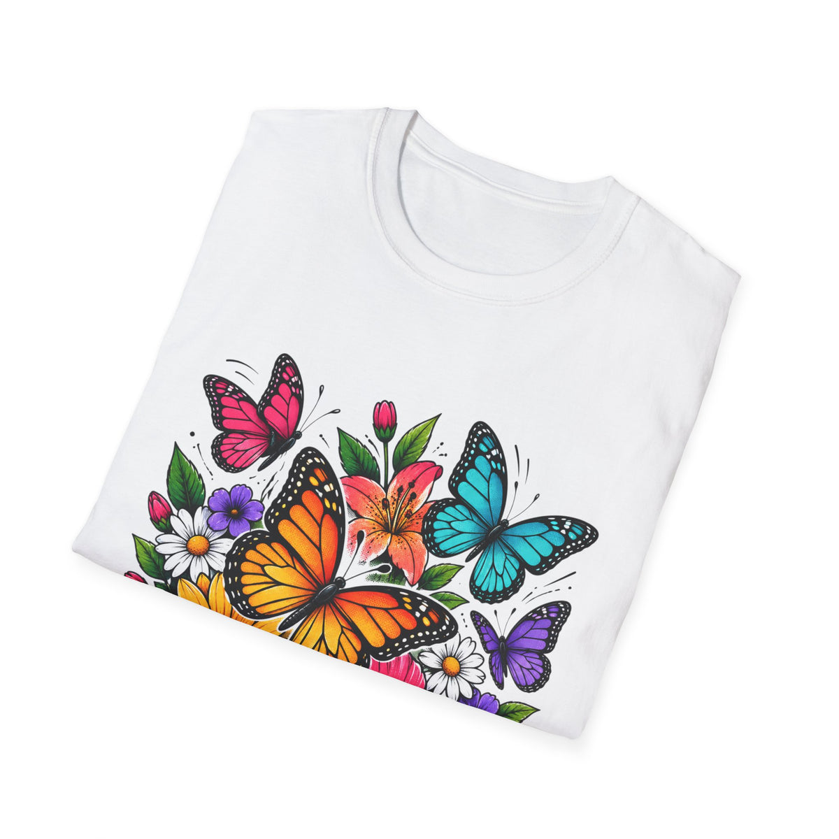 Butterfly and flowers
