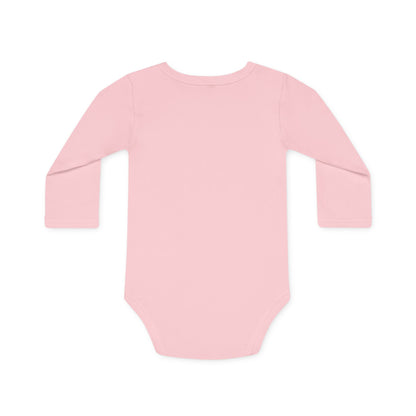 Eliana's First Christmas" Holiday Long-Sleeve Organic Infant Onesie